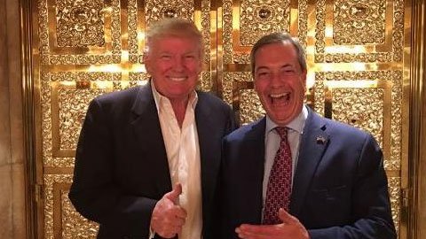 İngiliz sağcı lider ile Trump'ın asansör selfie'si