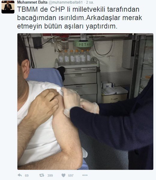 Bacağından ısırılan AK Partili Balta olay anını anlattı
