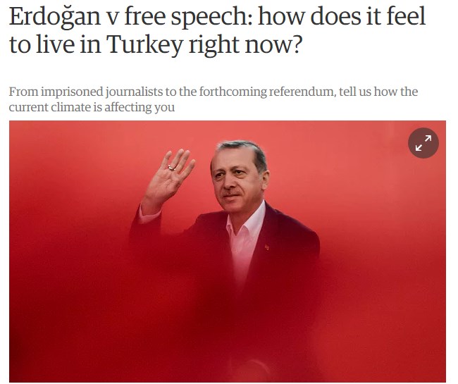 Guardian'dan Türkiye karşıtı anket