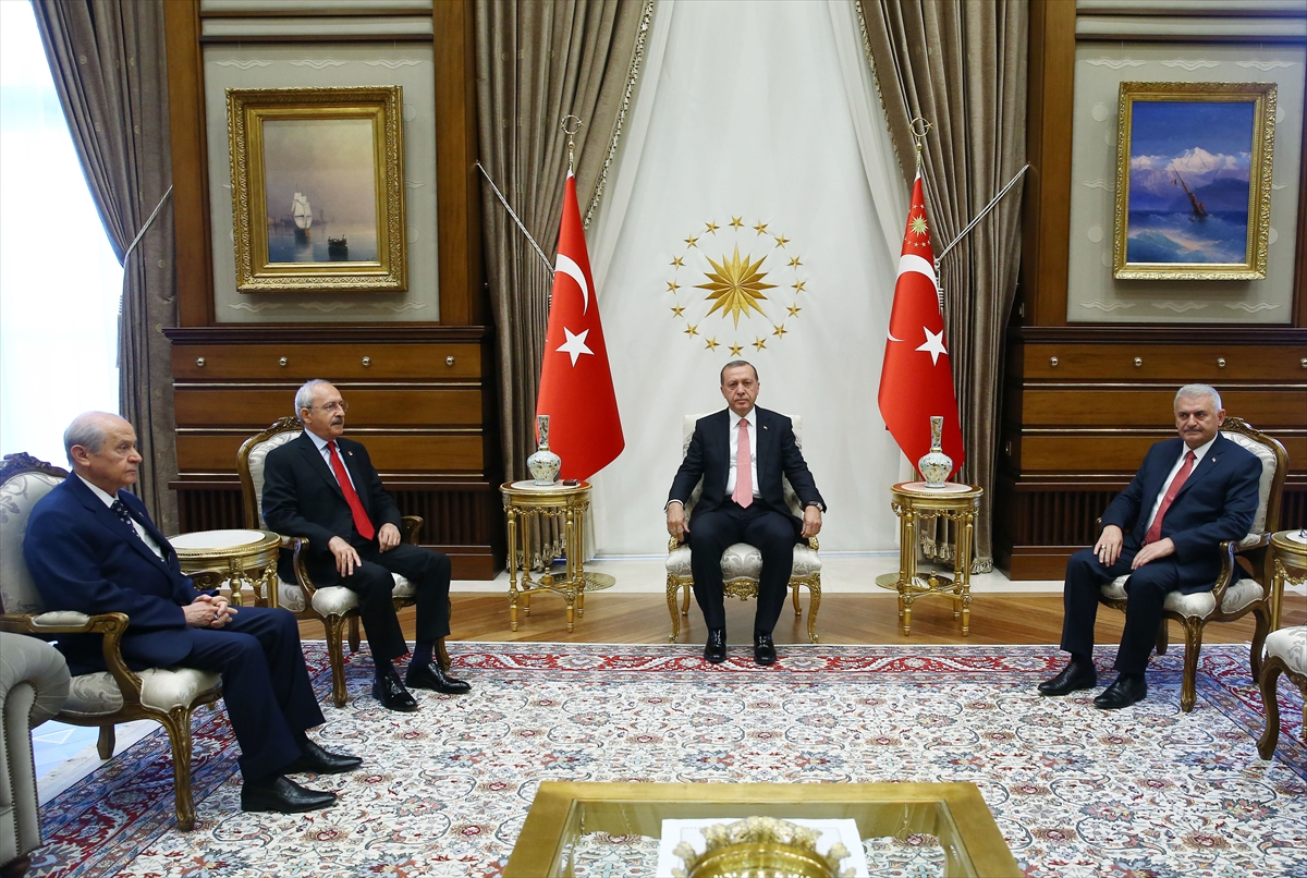 Cumhurbaşkanı Erdoğan'ın liderleri kabul etti