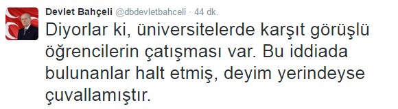 Devlet Bahçeli'den Hacettepe Üniversitesi açıklaması