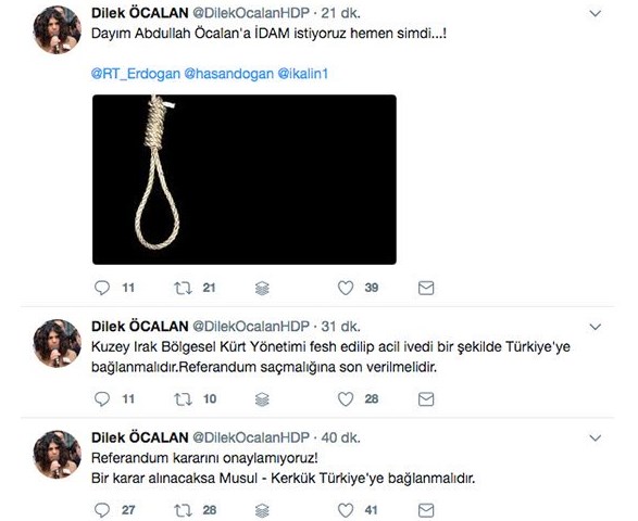 Dilek Öcalan hacklendi