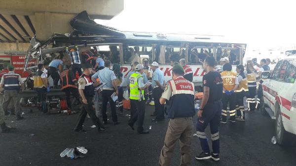 Ankara'da otobüs kazası