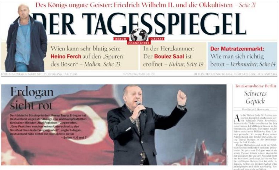 Alman gazetelerine Erdoğan damgası