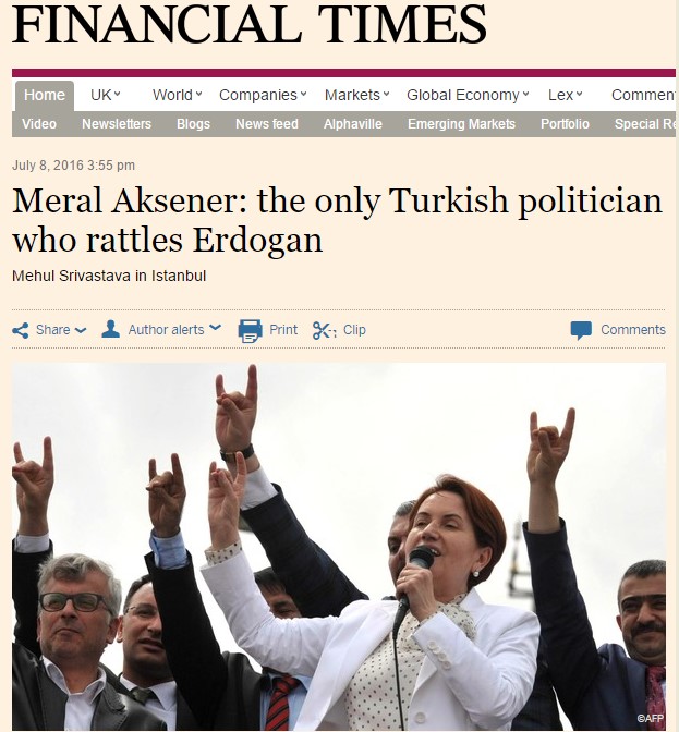 Financial Times Meral Akşener'i övdü