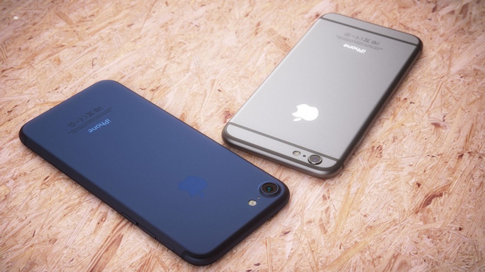 Koyu mavi renkli iPhone 7 konsepti