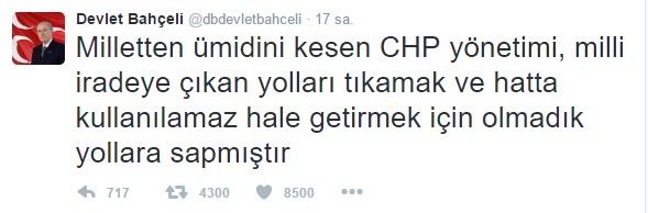 Devlet Bahçeli'den CHP'ye anayasa tepkisi