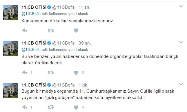Abdullah Gül'den gizli görüşme açıklaması