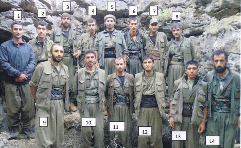 Fotoğraftaki PKK'lı teröristlerin tamamı öldü