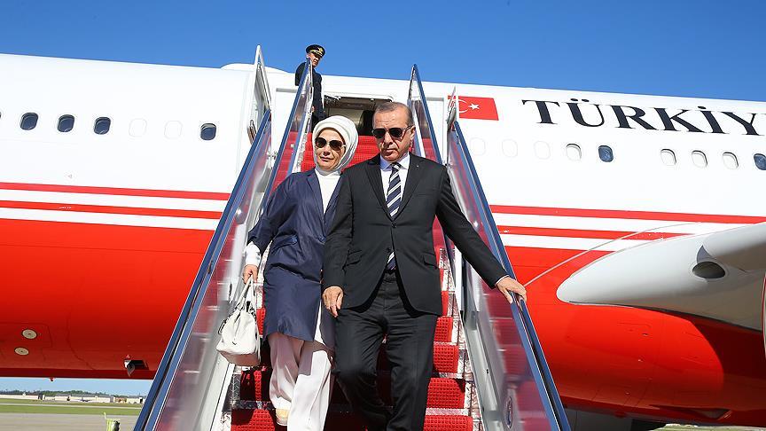 Cumhurbaşkanı Erdoğan ABD'ye indi