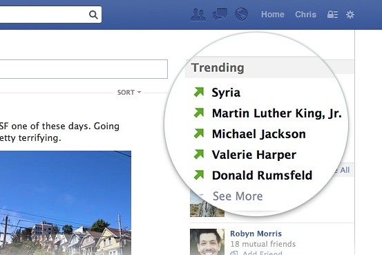 Facebook Trend Topic'i kullanıcılarına sunacak