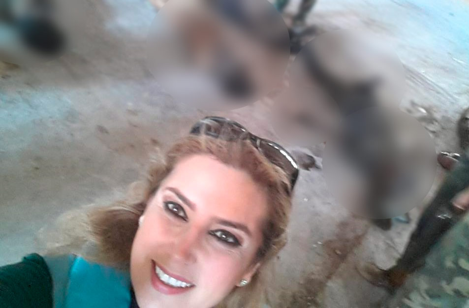 Esad yanlısı gazeteci öldürülen muhaliflerle selfie çekti