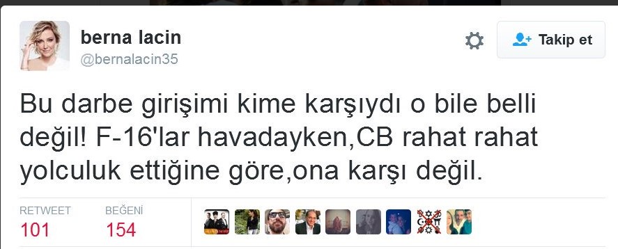 Berna Laçin'den skandal tweet