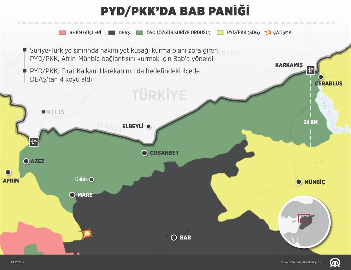 Terör örgütü PKK Bab'a saldırıyor