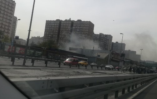 Ataköy Metrosu'nda yangın