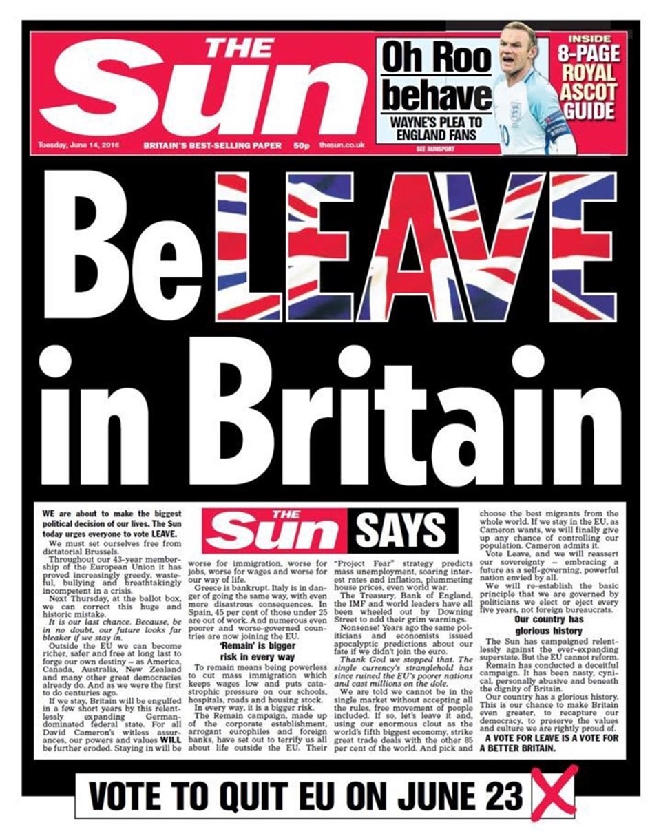 The Sun'dan İngiltere'yi karıştıran manşet