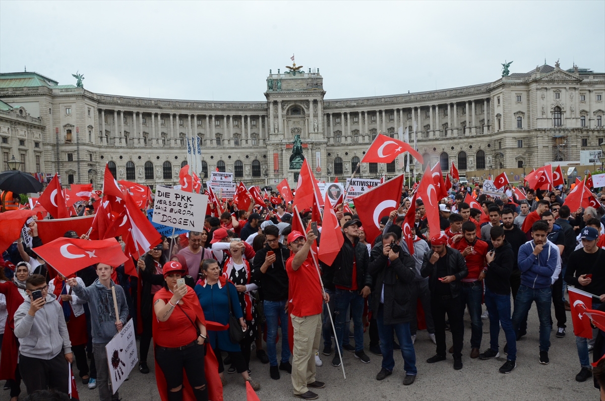 Viyana'da teröre tepki yürüyüşü