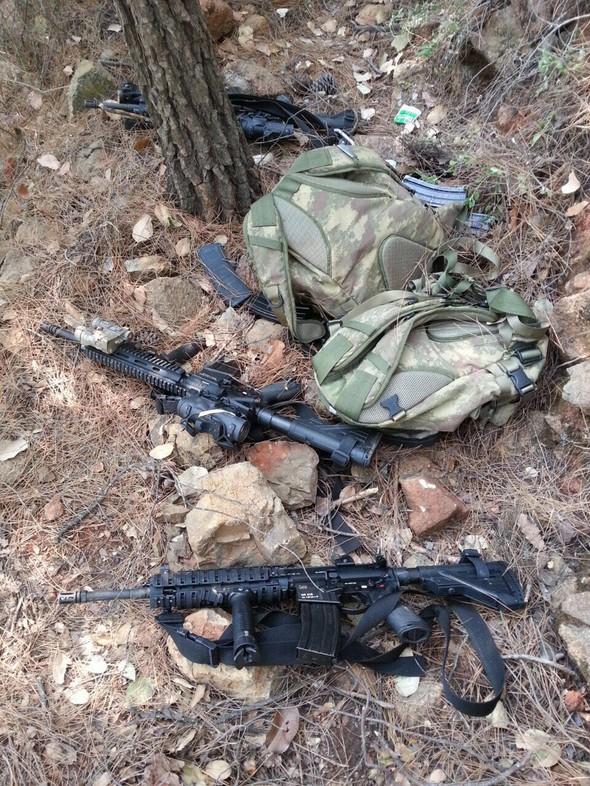 Marmaris'te kaçan bordo berelilerin silahları bulundu