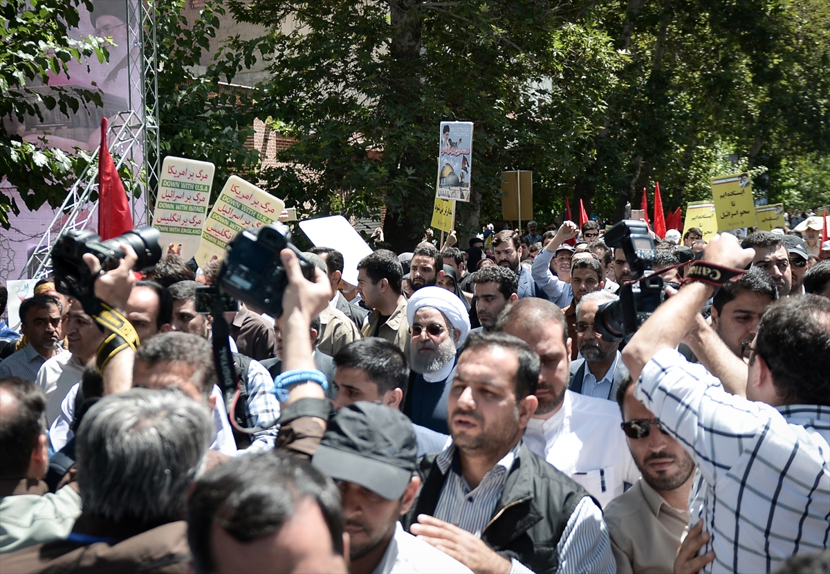 İran'da Dünya Kudüs Günü yürüyüşü