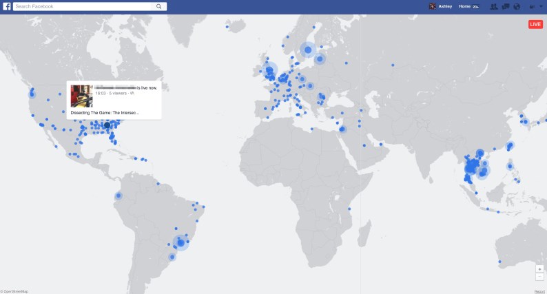 Facebook canlı yayın haritası açıldı