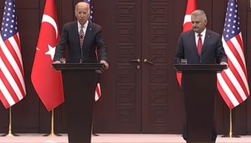 Başbakan Yıldırım ve Joe Biden'ın ortak basın toplantısı