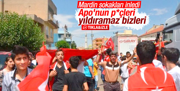 Mardin'de teröre tepki yürüyüşü