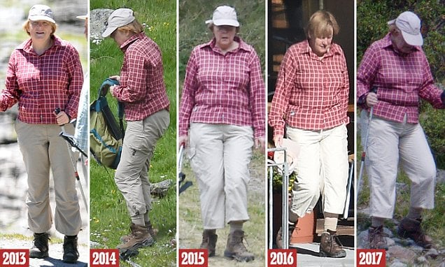 Merkel tatil kıyafetini değiştirmiyor