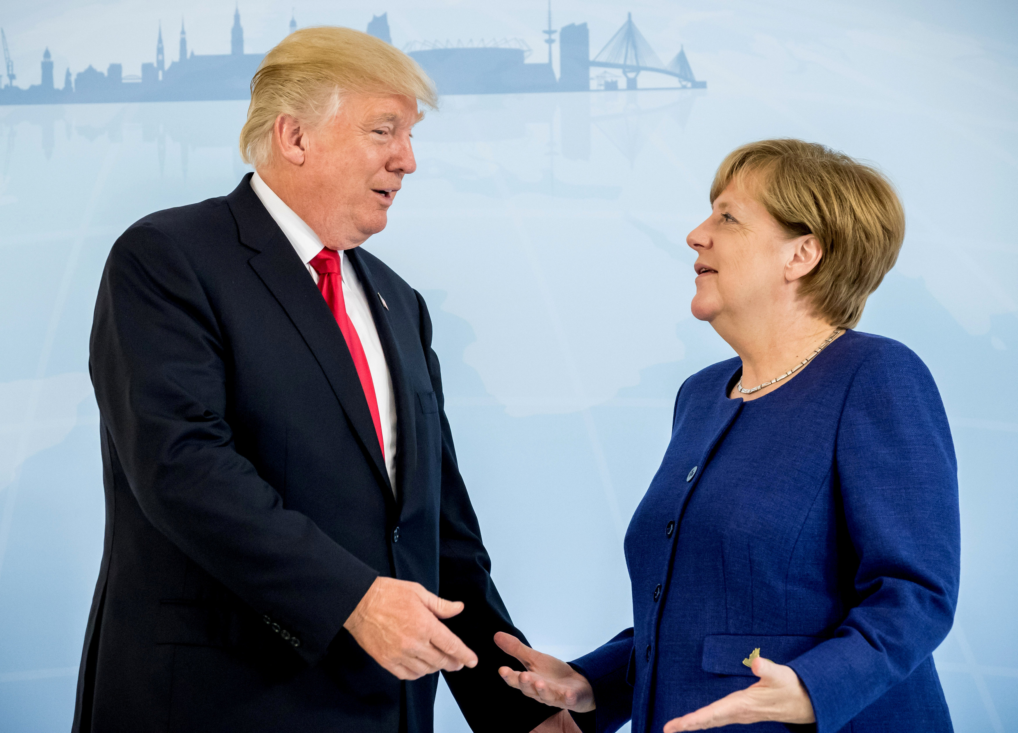 Almanya'da Merkel-Trump görüşmesi