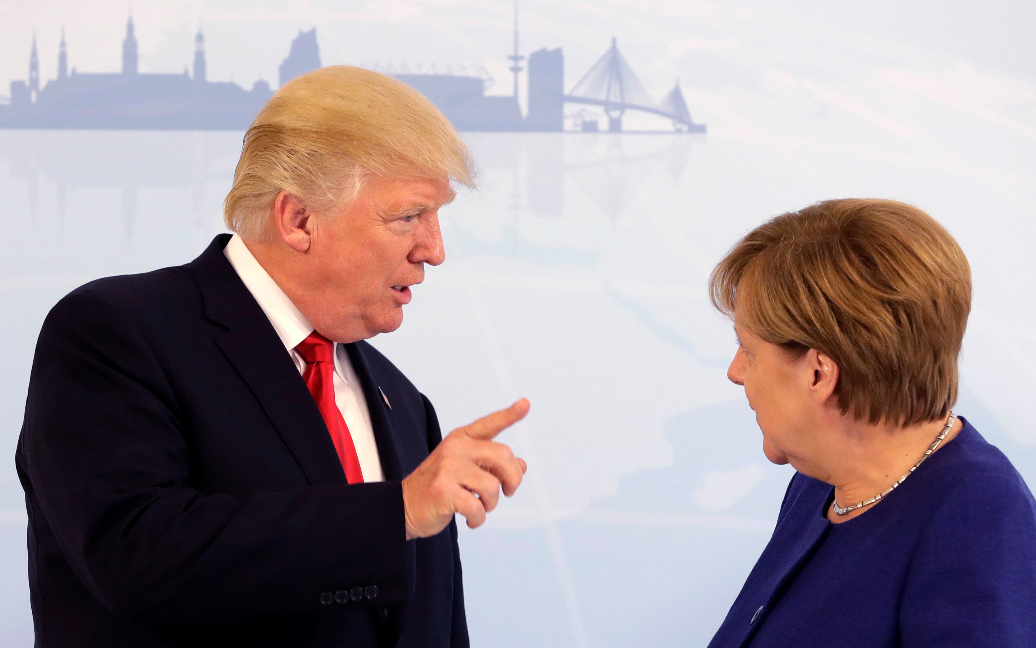 Almanya'da Merkel-Trump görüşmesi